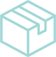 Simple icon of a shipping box