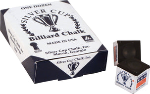 Budget Billiards Supply Silver Cup Billiard Chalk - Box of 12 