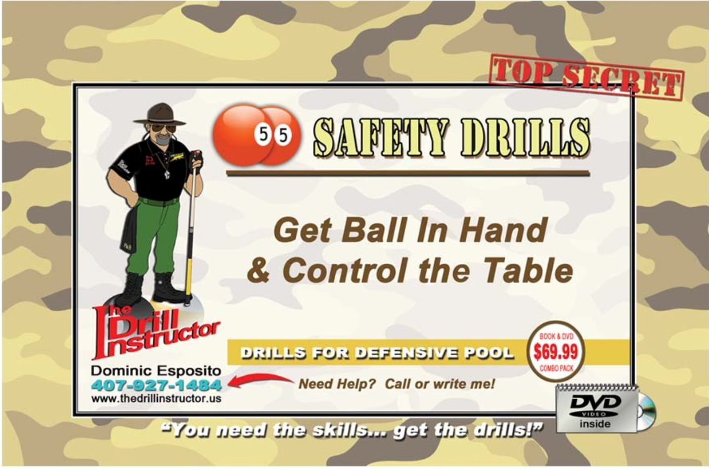 Budget Billiards Supply Pro Skill Drills - Safety Drills 