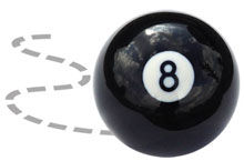 Budget Billiards Supply Crazy Eight Ball - 2 1/4 