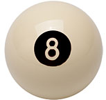 Budget Billiards Supply White 8 Ball - 2 1/4 