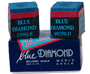 Budget Billiards Supply Blue Diamond Chalk - Pair of 2 