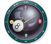 Budget Billiards Supply 8 Ball Quartz Clock 