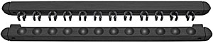 Black Roman Style Wall Rack, Holds 12 Cues