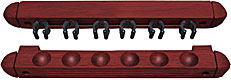Budget Billiards Supply Mahogany Roman Style Wall Rack, Holds 6 Cues 