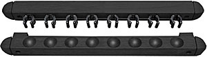 Budget Billiards Supply Black Roman Style Wall Rack, Holds 8 Cues 